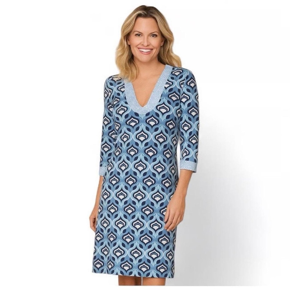 J.McLaughlin Gisel Tunic Dress geometric pattern, women’s small
